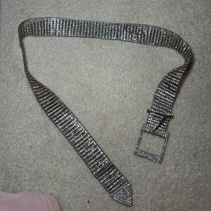 Sparkling Silver Rhinestone Belt